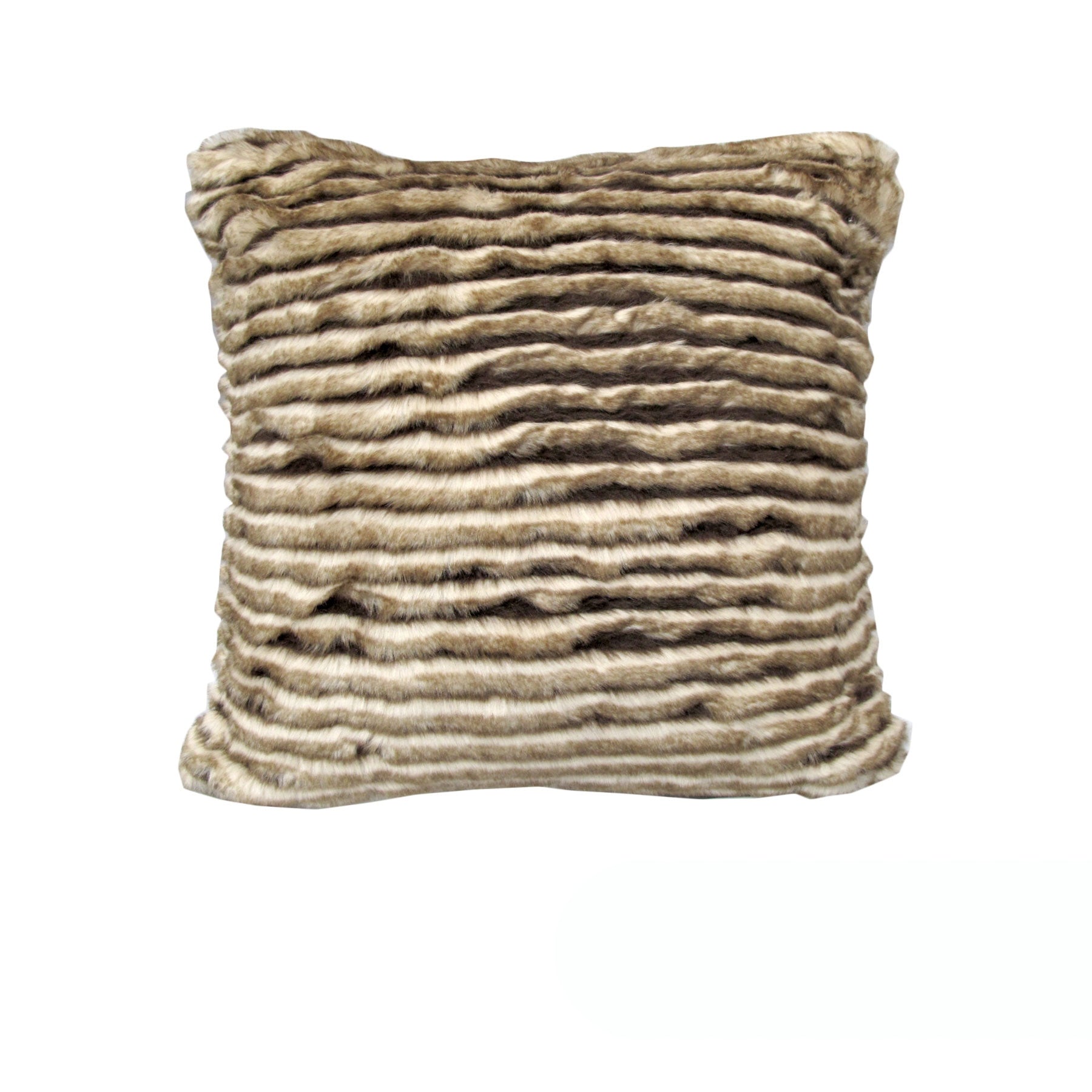 Rapee Faux Fur Cushion Cover 45 x 45 cm - Sand, Soft Touch Fabric - SuperSaverAU - view 1