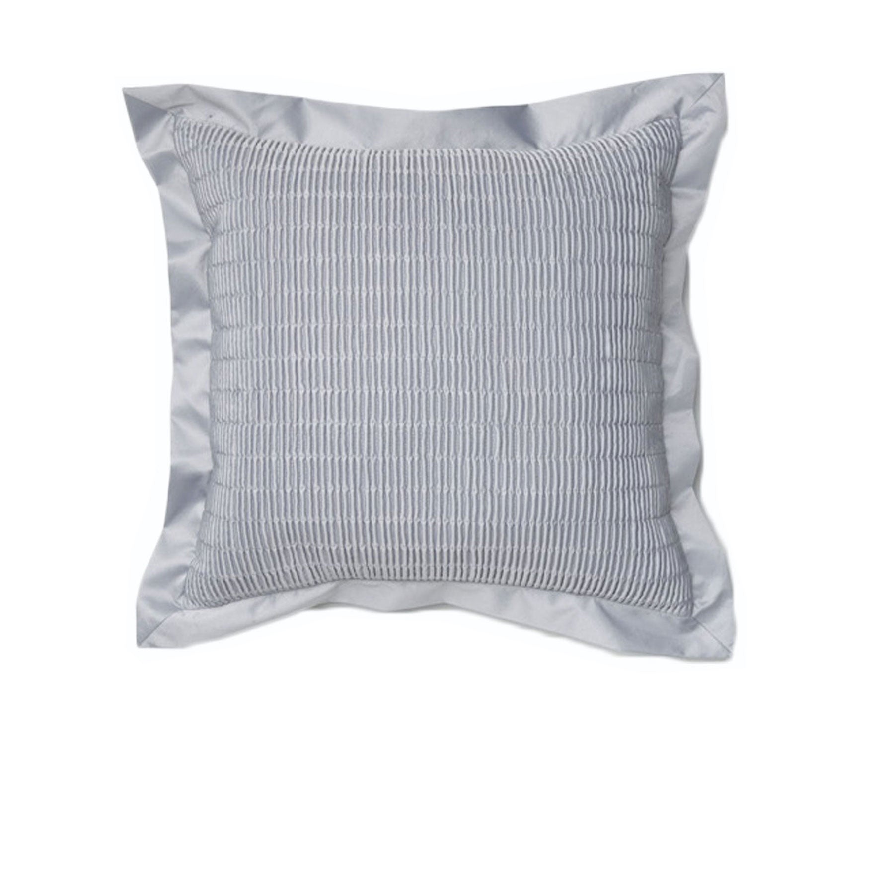 Rapee Cushion Cover Silver Quilted Flange 43 x 43 cm - Soft Touch Polyester - SuperSaverAU - view 1