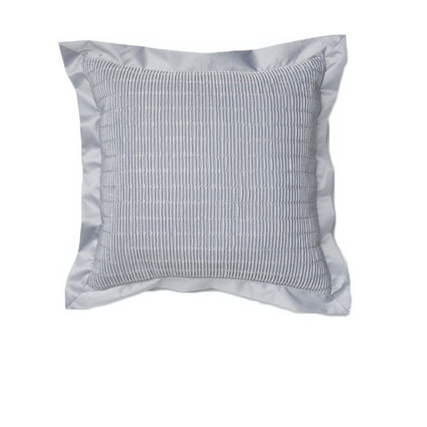 Rapee Cushion Cover Silver Quilted Flange 43 x 43 cm - Soft Touch Polyester - SuperSaverAU - view 1
