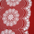 Rapee Lacey Cotton Table Placemats - Red, 33 x 45cm, 4 Pack