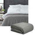 Living @ Home Cotton Waffle Blanket 350GSM - Charcoal, Queen