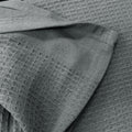 Living @ Home Cotton Waffle Blanket 350GSM - Charcoal, Single