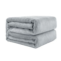 Premium Super Soft Micro Flannel Plush Blanket 300GSM - Grey, Queen