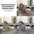 Premium Animal Pattern Soft Flannel Plush Blanket 300GSM - Dalmatian, 220 x 240cm