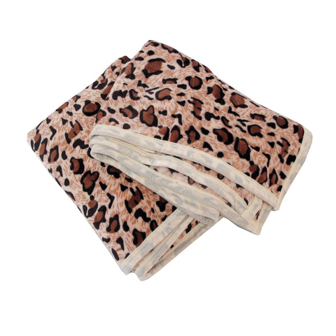 Premium Animal Skin Soft Flannel Plush Blanket 300GSM - Leopard, 150 x 200cm