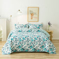 100% Cotton Lightly Quilted Coverlet Set Delta Queen 230 x 250 cm - Floral Design - SuperSaverAU - view 1