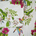 100% Cotton Hummingbird Multi Coverlet Set Queen - Quilted Floral Design - SuperSaverAU - view 2