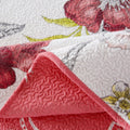 Premium Peacock Garden Cotton Lightly Quilted Coverlet Set - Pink, Queen