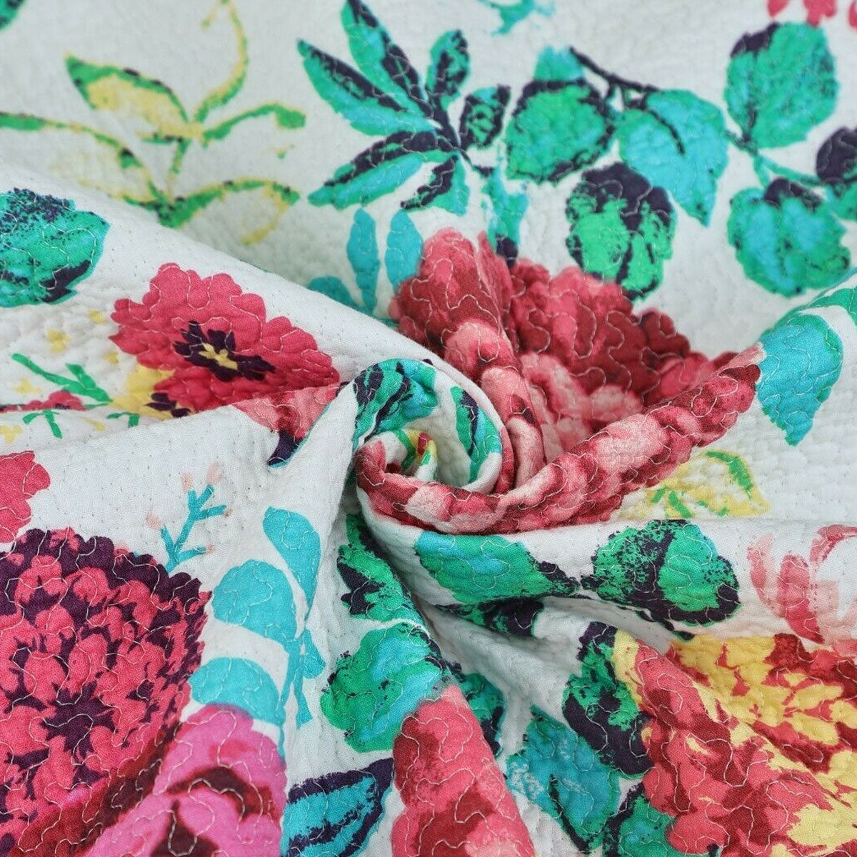 Premium Tongan Cotton Lightly Quilted Coverlet Set - Queen, 230 x 250cm