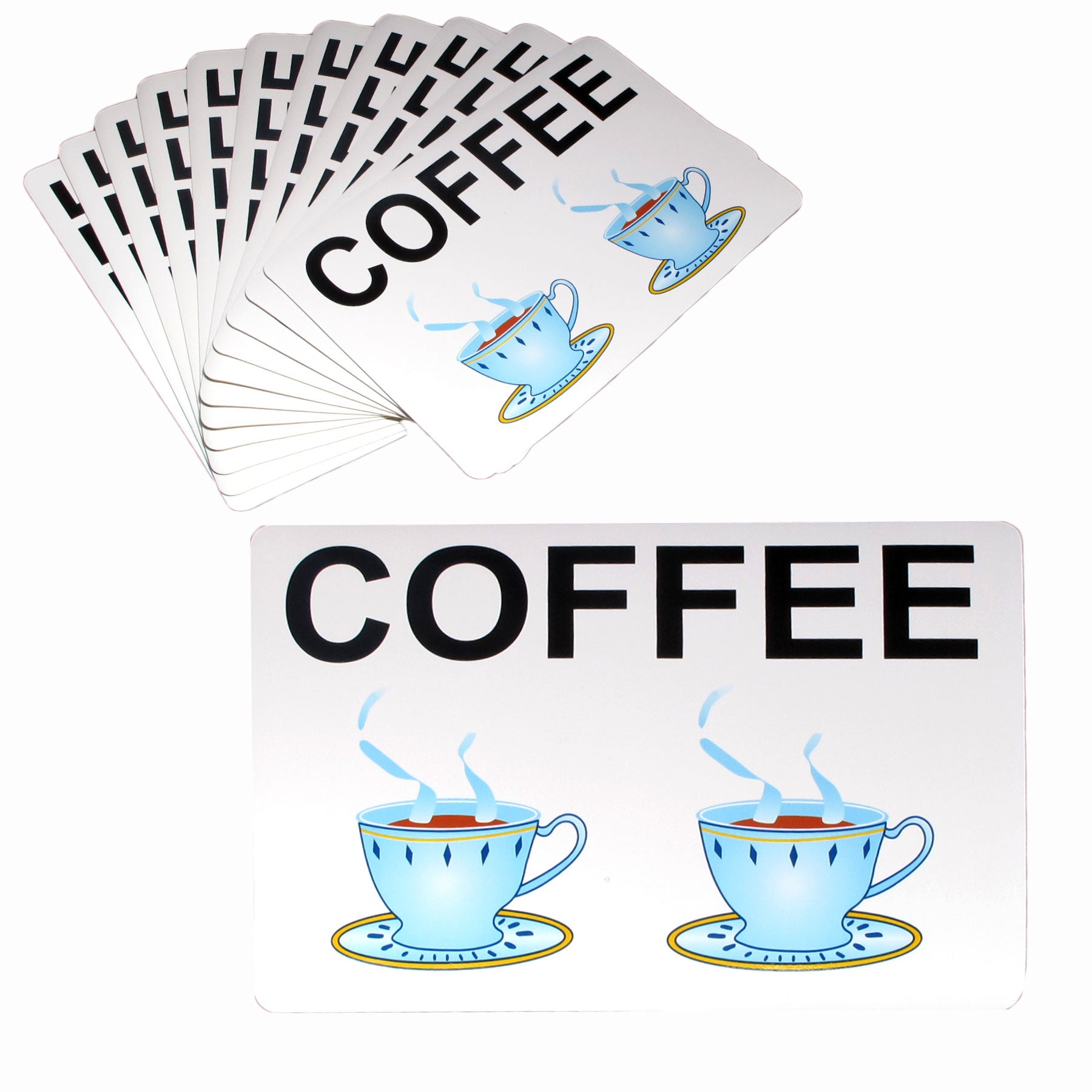 Set of 12 PVC Easy Care Placemats - 43 x 28 cm - Flocking Design - Coffee - SuperSaverAU - view 1