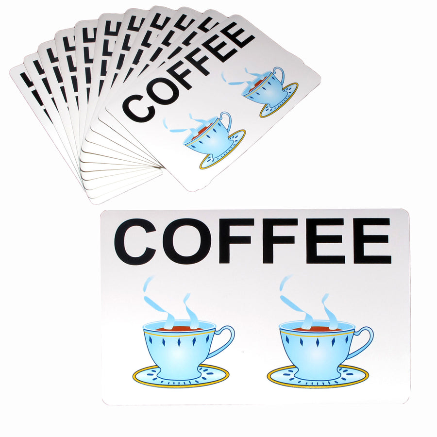 Set of 12 PVC Easy Care Placemats - 43 x 28 cm - Flocking Design - Coffee - SuperSaverAU - view 1