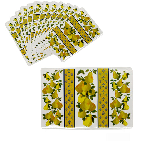 Set of 12 PVC Easy Care Placemats - Vibrant Pictorial Print Design, 43 x 28 cm - SuperSaverAU - view 1