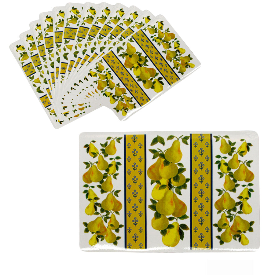 Set of 12 PVC Easy Care Placemats - Vibrant Pictorial Print Design, 43 x 28 cm - SuperSaverAU - view 1