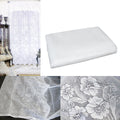 Premium Gardenia Lace Curtain with Attached Valance - White, 150 x 230cm