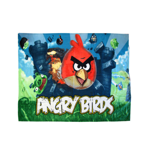 Premium Angry Birds Polar Fleece Throw Rug - 130 x 160cm