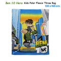 Premium Ben 10 Hero Polar Fleece Throw Rug - 130 x 160cm