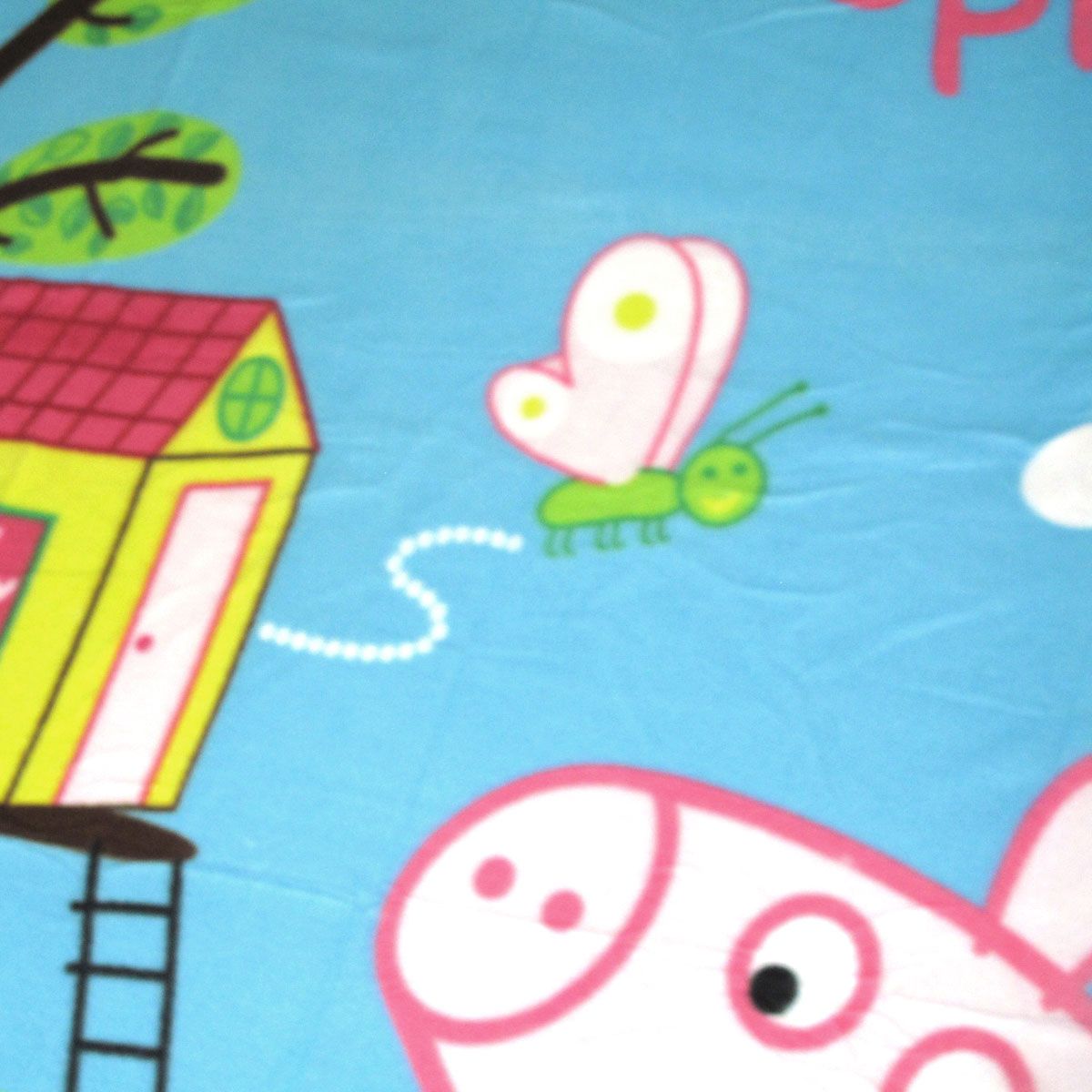 Peppa Pig Tree House Printed Polar Fleece Throw Rug 130 x 160 cm - SuperSaverAU - view 3