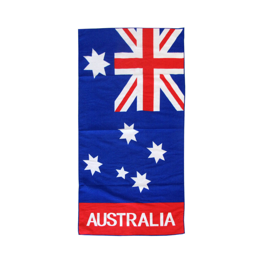Bloomington Australian Flag Microfibre Beach Towel - 70 x 137cm