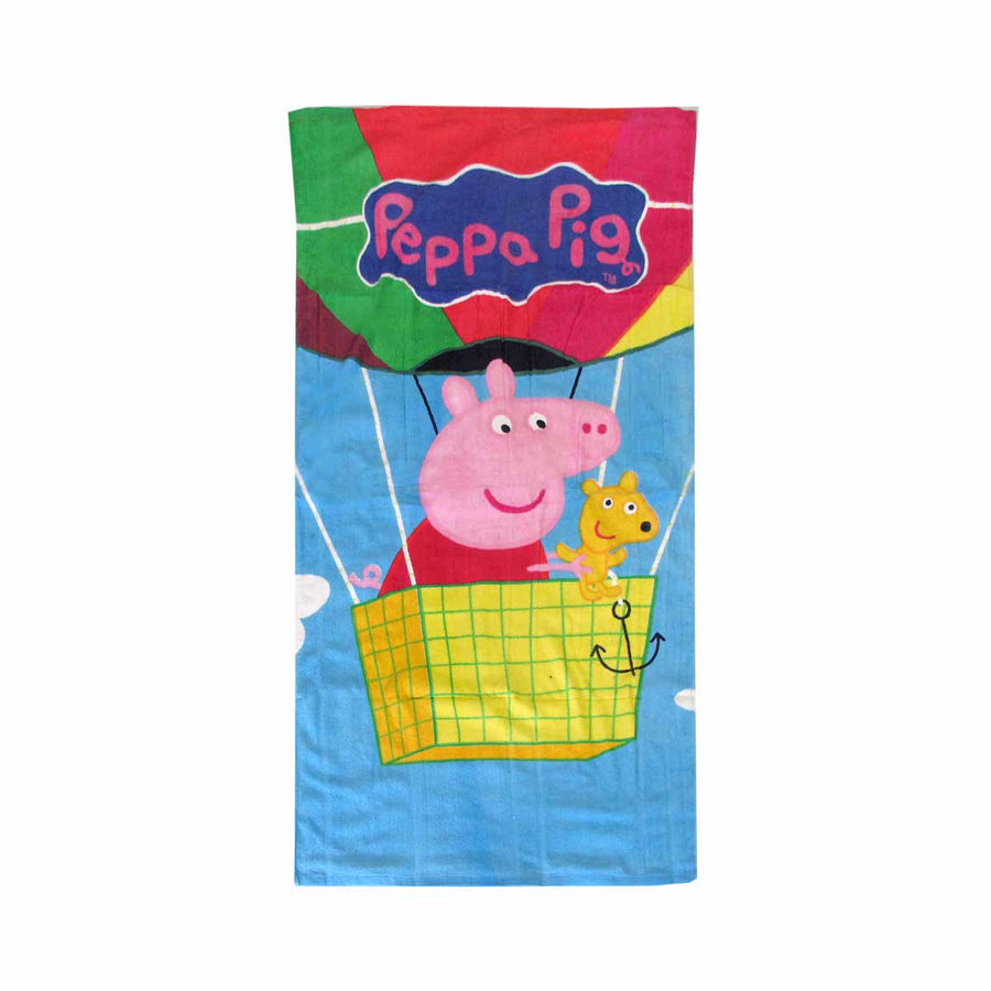 Bloomington Peppa Pig Hot Air Balloon Cotton Beach Towel - 70 x 135cm
