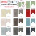 Premium Axel Cotton Bath Mat Set with 2200GSM Feel - Charcoal, 2 Piece
