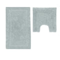 Premium Axel Cotton Bath Mat Set with 2200GSM Feel - Silver Cloud, 2 Piece