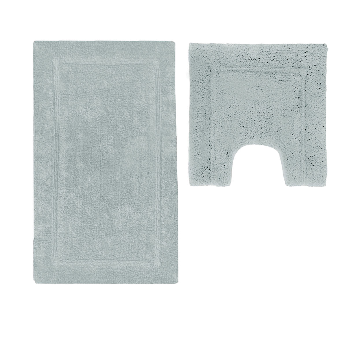 Premium Axel Cotton Bath Mat Set with 2200GSM Feel - Silver Cloud, 2 Piece
