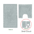 Premium Axel Cotton Bath Mat Set with 2200GSM Feel - Silver Cloud, 2 Piece