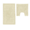 Premium Axel Cotton Bath Mat Set with 2200GSM Feel - Vanilla, 2 Piece
