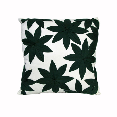 Impressions Lilypad Cushion 45x45 cm - Floral Appliqué Design, 100% Cotton - SuperSaverAU - view 1