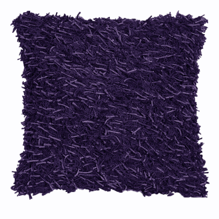 Premium Ottawa Shaggy Filled Cushion - Paars, 45 x 45cm