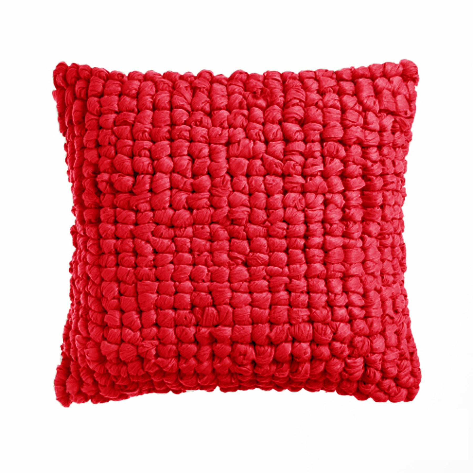 Premium Shoreham Appliqued Filled Cushion - Red, 45 x 45cm