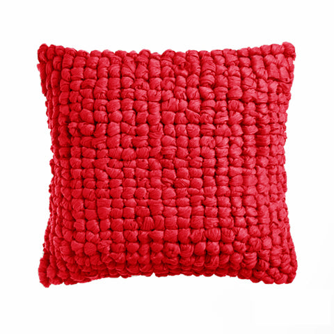 Premium Shoreham Appliqued Filled Cushion - Red, 45 x 45cm