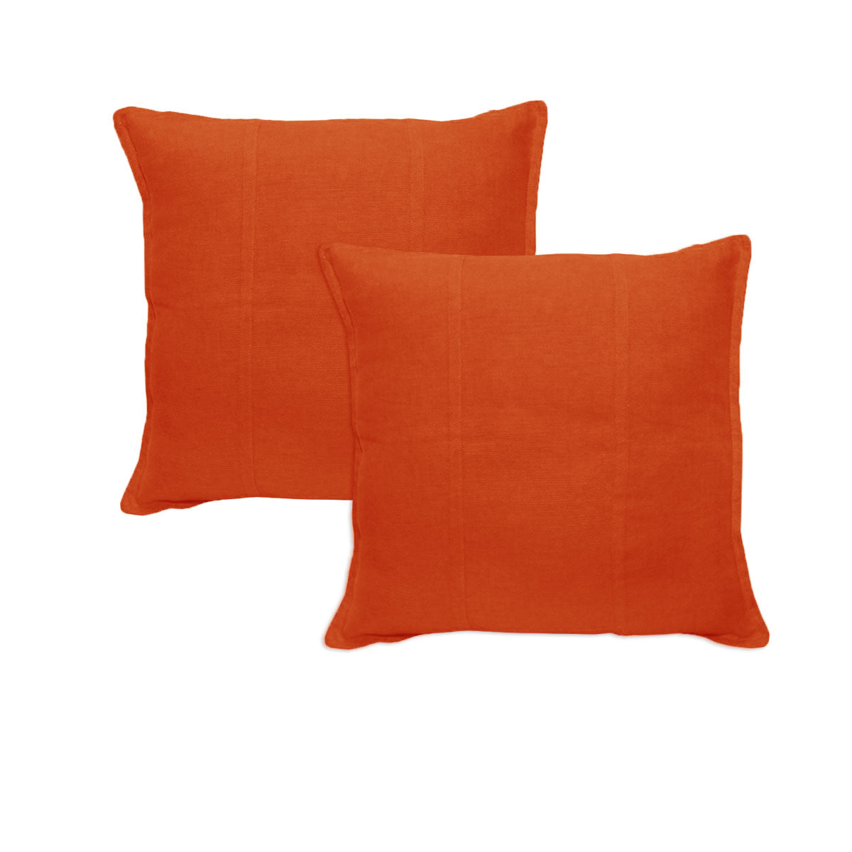 Pure Linen European Pillowcases 60x60 cm - Solid Colour Design, Set of 2 - SuperSaverAU - view 1