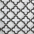 Mia White 100% Cotton Quilt Cover Set Queen - Quatrefoil Print, 180TC - SuperSaverAU - view 3