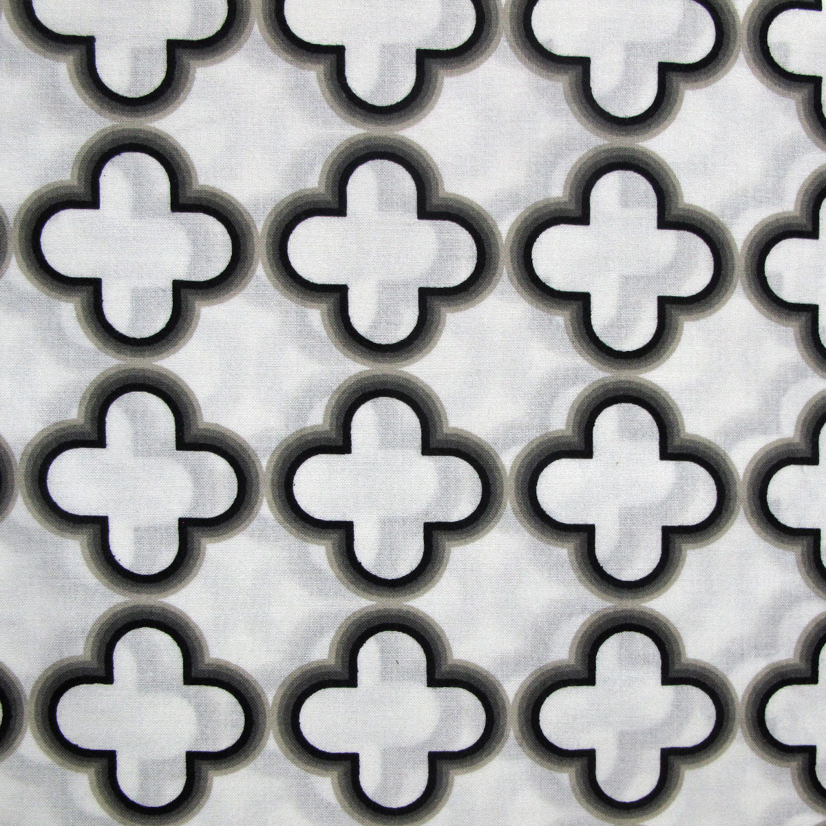 Mia White 100% Cotton Quilt Cover Set Queen - Quatrefoil Print, 180TC - SuperSaverAU - view 3