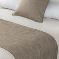 Jason Linen Look Sand Bed Runner 225x60cm - Reversible, 330gsm, Textured Design - SuperSaverAU - view 1