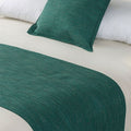 Jason Linen Look Teal Bed Runner 255 x 60 cm, Reversible, 330gsm - SuperSaverAU - view 1