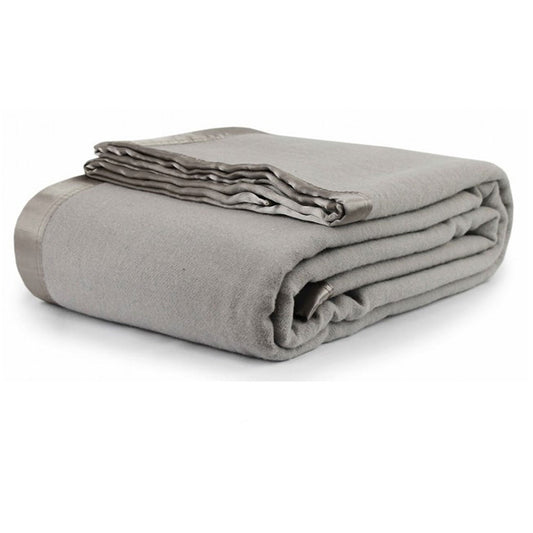 Jason 400GSM Australian Washable Wool Blanket Platinum 200x258cm with Satin Border