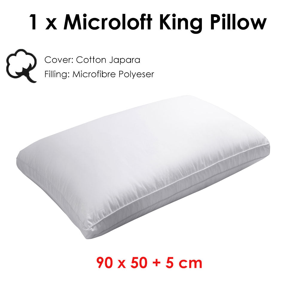 Jason Microloft King Pillow with Cotton Japara Cover - 90 x 50 + 5cm