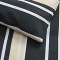 Jason Brighton Charcoal Quilt Cover Set Queen - Stripes Print, 50% Cotton/Polyester - SuperSaverAU - view 3