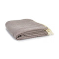 Premium Herringbone Acrylic Throw with Fringed Edges - Heather, 130 x 180cm