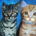 Premium Curious Kittens Cotton Beach Towel with Kitten Print - 75 x 150cm