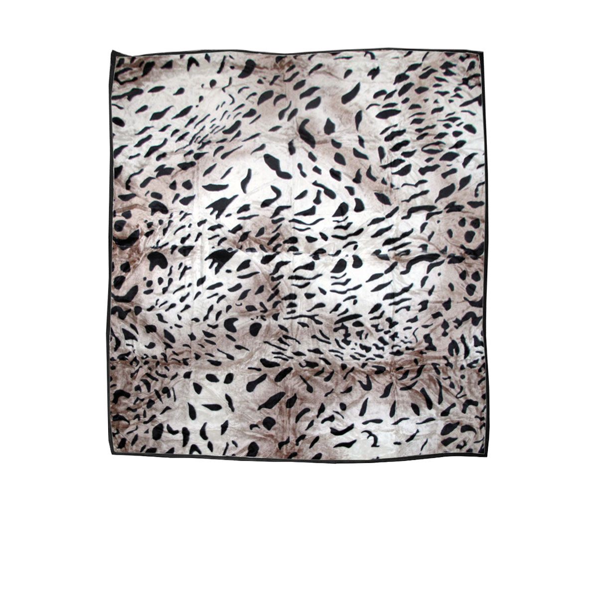 Premium Faux Mink Blanket with 750GSM Double Layer Design - Taupe Jaguar, Queen