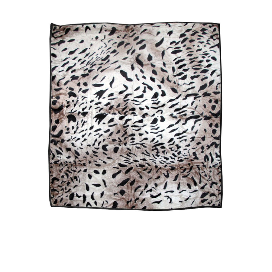 Premium Faux Mink Blanket with 750GSM Double Layer Design - Taupe Jaguar, Queen