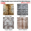 Premium Faux Mink Blanket with 750GSM Double Layer Design - Taupe Jaguar, Queen
