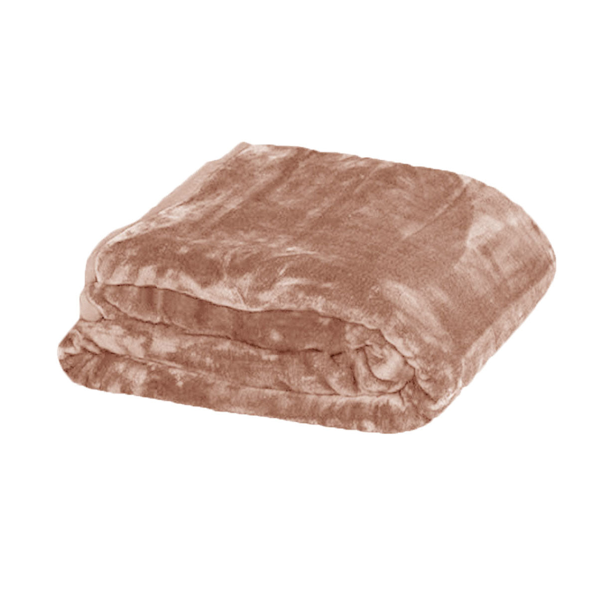 Premium Faux Mink Blanket with 750GSM Double Layer Design - Light Mocha, Queen