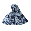Premium Polar Fleece Throw Rug with Banana Leaves Print - Blue, 120 x 150cm