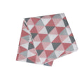 Premium Polar Fleece Throw Rug with Triangle Geometric Print - Dusty Rose, 120 x 150cm