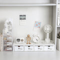 V462 Stackable Desktop Storage Box Drawer 18.4cm x 11.7cm x 6.6cm - 4 Pcs Set - SuperSaverAU - view 2