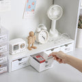 4 Pcs Set Stackable Desktop Storage Box Drawer, 18.4cm x 11.7cm x 6.6cm, Clear - SuperSaverAU - view 2